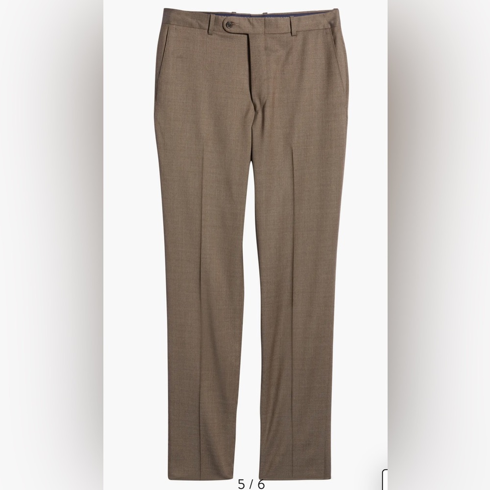 Peter Miller Harker Flat Front Solid Stretch Wool… - image 8